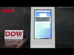 Kiosque de signalisation numérique LCD en forme de L avec roues mobiles