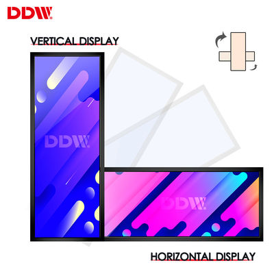 19 24 28 37 affichage d'affichage à cristaux liquides de barre étiré par écran étroit de la publicité d'étagère de bâti de mur de magasin de 43 pouces