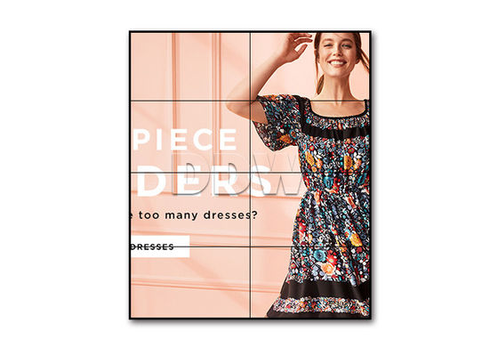 Mur visuel 46inch, message publicitaire éclairé à contre-jour mené d'atterrisseur de moniteur mince d'encadrement d'affichage de mur de 1.7mm