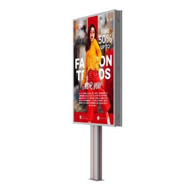 Installation facile étanche IP65 p6 8000nits système 4G en acier panneau d'affichage publicitaire extérieur avec HDMl