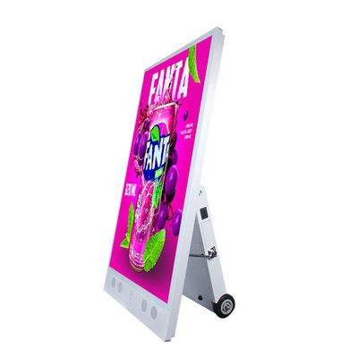 Écran d'affichage publicitaire à écran LCD et batterie portable de 55 pouces pour les campagnes publicitaires extérieures
