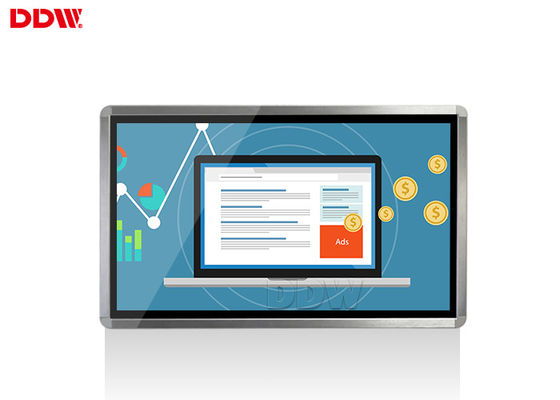 La publicité fixée au mur d'ascenseur d'intérieur de FHD montre l'intense luminosité d'écran tactile