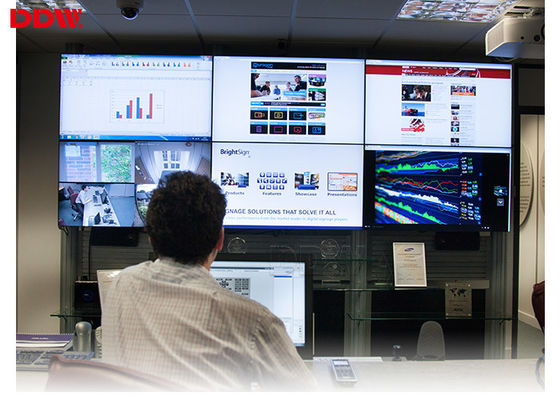 les écrans multiples visuels de salle de commande d'interfaces d'affichage de mur d'atterrisseur de 1,8 millimètres pour la surveillance de sécurité centrent