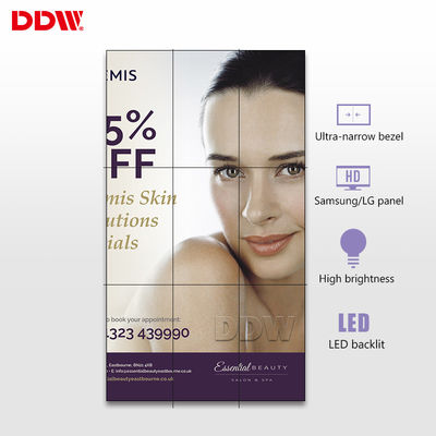 Surface anti-éblouissante fixée au mur d'atterrisseur d'écran multi visuel de mur d'affichage à cristaux liquides du message publicitaire 55 DDW