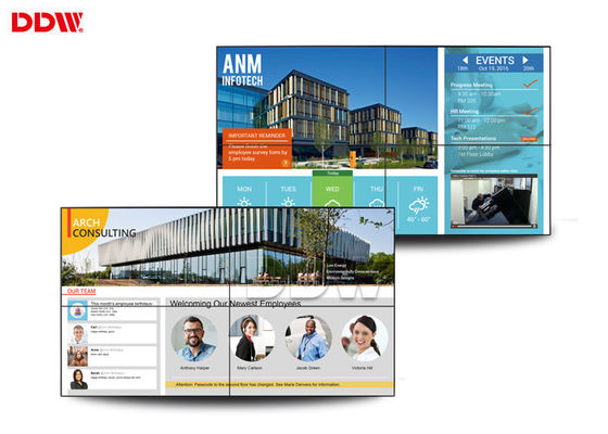 49" écran visuel de mur, conception ultra étroite visuelle menée extérieure de cadre de mur