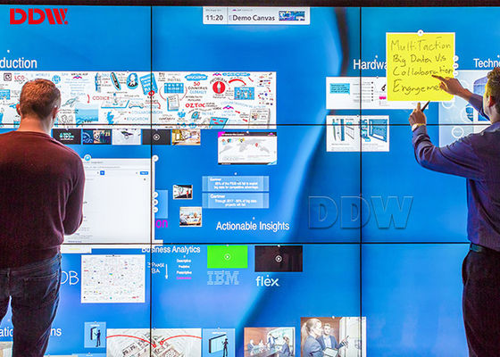 Mur visuel interactif d'intense luminosité pour des lieux de conférence et de réunion