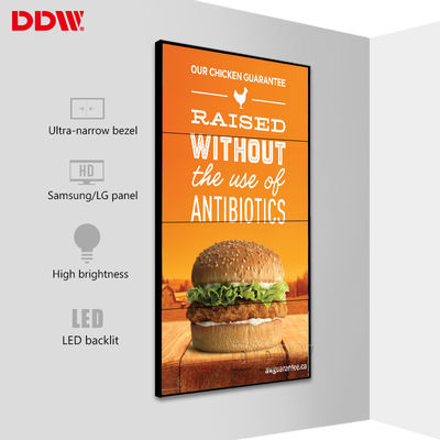 Mur fixé au mur public d'écran d'affichage à cristaux liquides, boucle de RS-232 RJ45 - affichage de mur visuel d'affichage à cristaux liquides de circuit