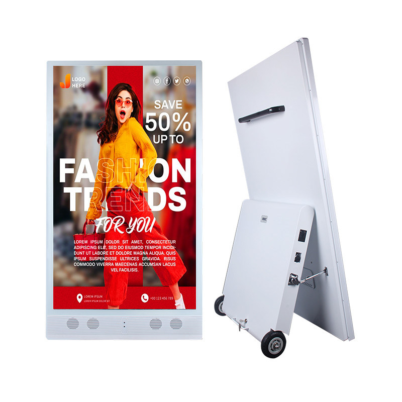 Écran d'affichage publicitaire à écran LCD et batterie portable de 55 pouces pour les campagnes publicitaires extérieures