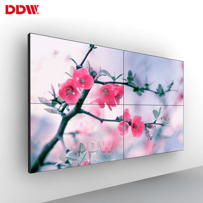 Mur visuel d'affichage à cristaux liquides d'encadrement ultra étroit fixé au mur, affichage de mur visuel au détail du centre commercial 4K